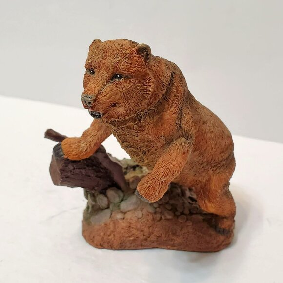 Franklin Mint 1987 Grizzly Bear Figurine Wildlife Preservation Sculpture Ursus A - Picture 1 of 5